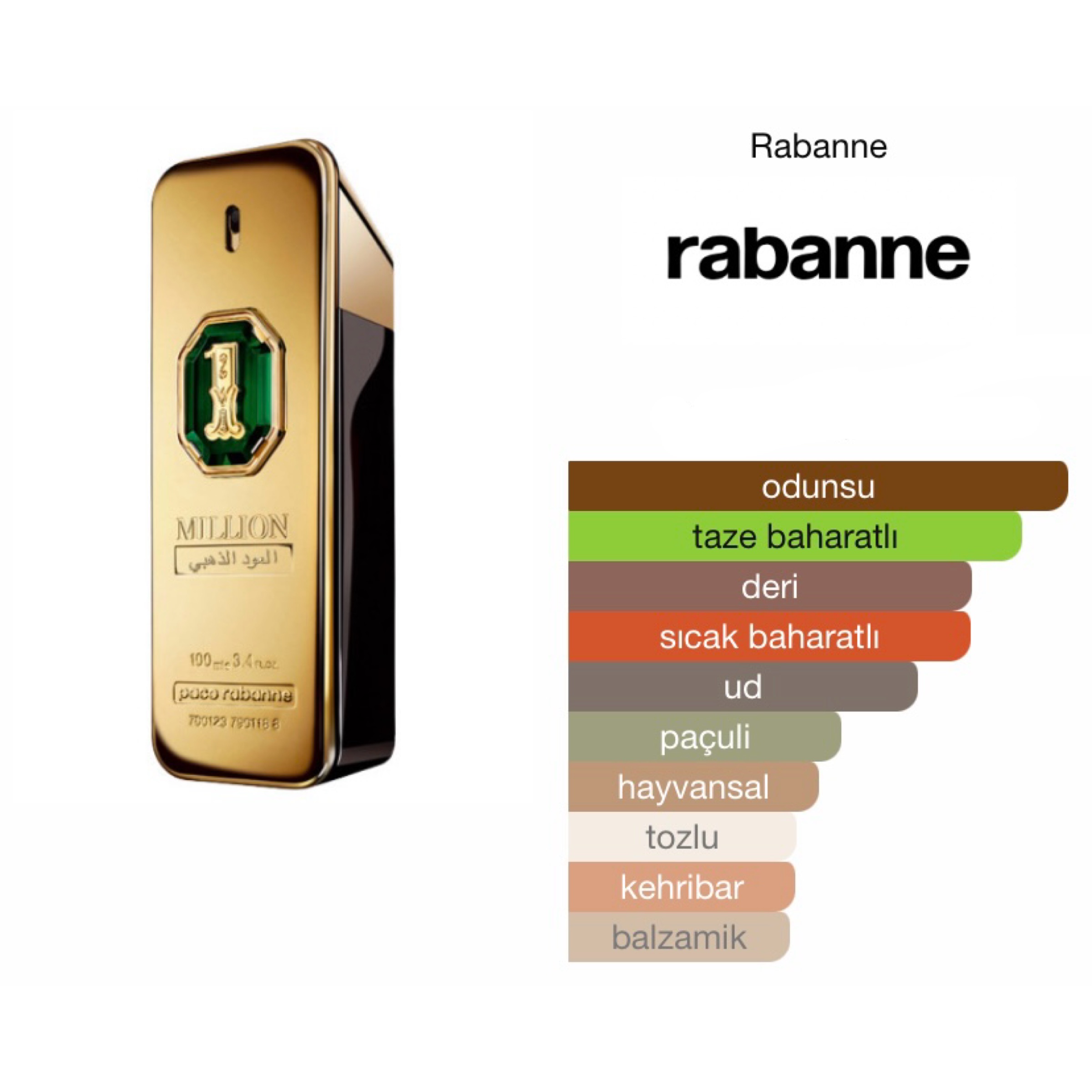 Paco Rabanne 1 Million Golden Oud 100 ML Erkek Parfüm - Görsel 2